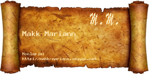 Makk Mariann névjegykártya